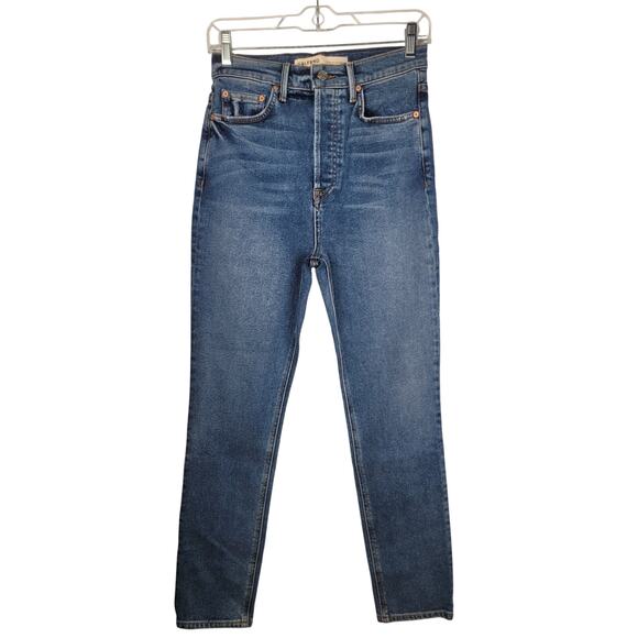 Grlfrnd Revolve NWOT Piper Super High Rise Stretch Slim Crop Laurel Canyon 26 - Picture 1 of 12